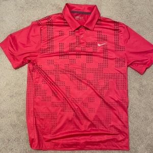 Nike Golf Dri-Fit Pink Polo Size: Large